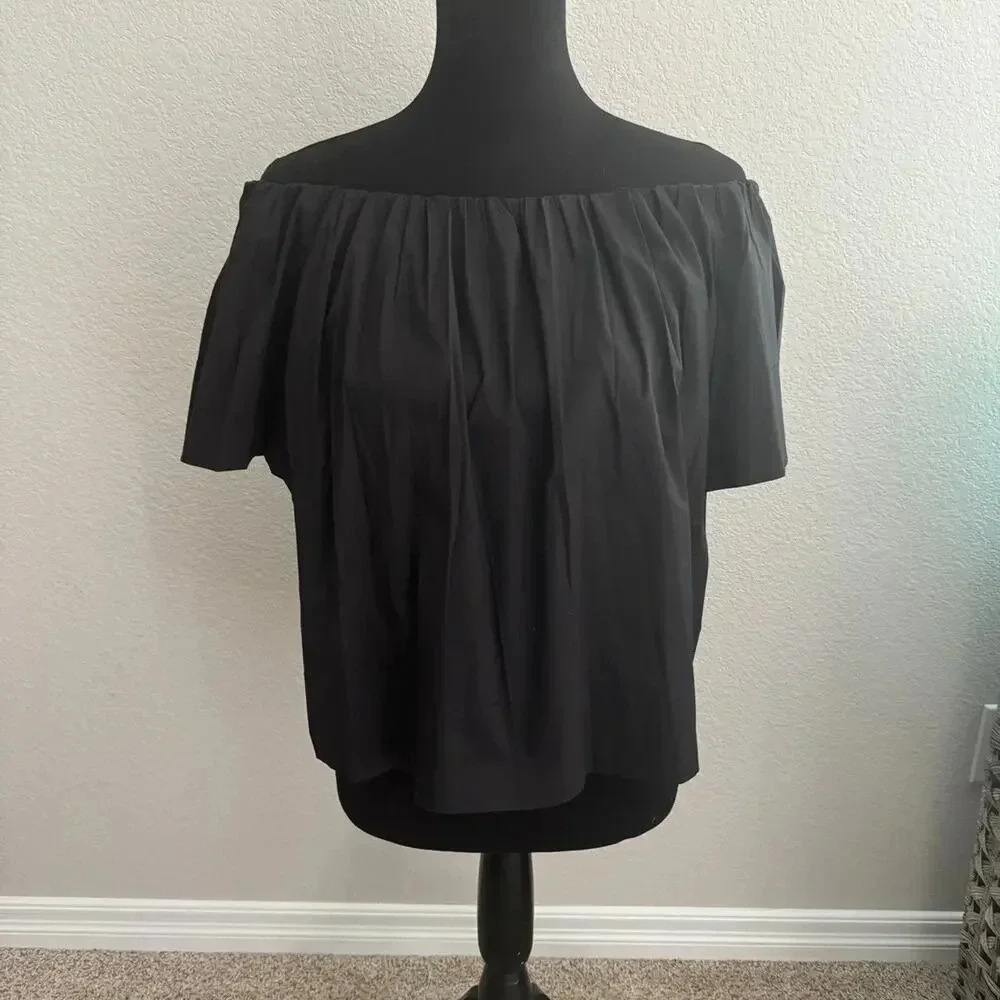 Cremieux Off The Shoulder Womens Black Blouse XS NWOT